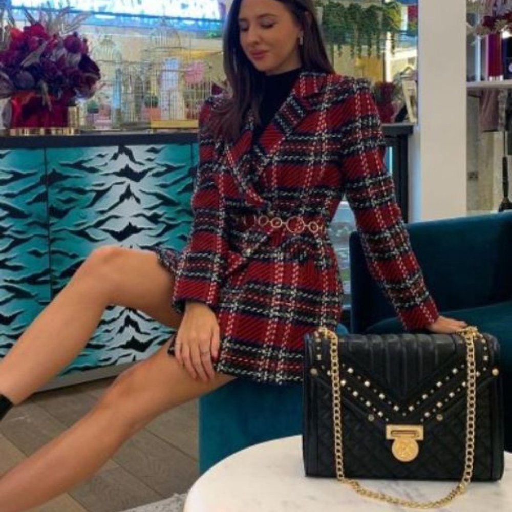 River Island Red Tartan Blazer